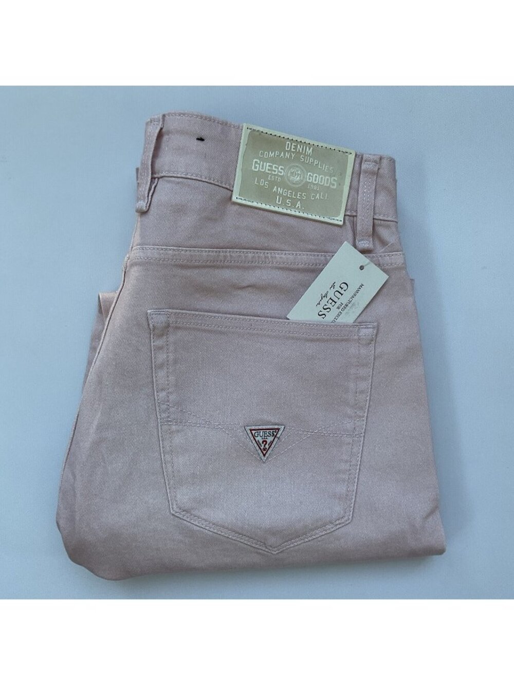 Guess Men’s Angels Slim Jeans Light Pink Size 31